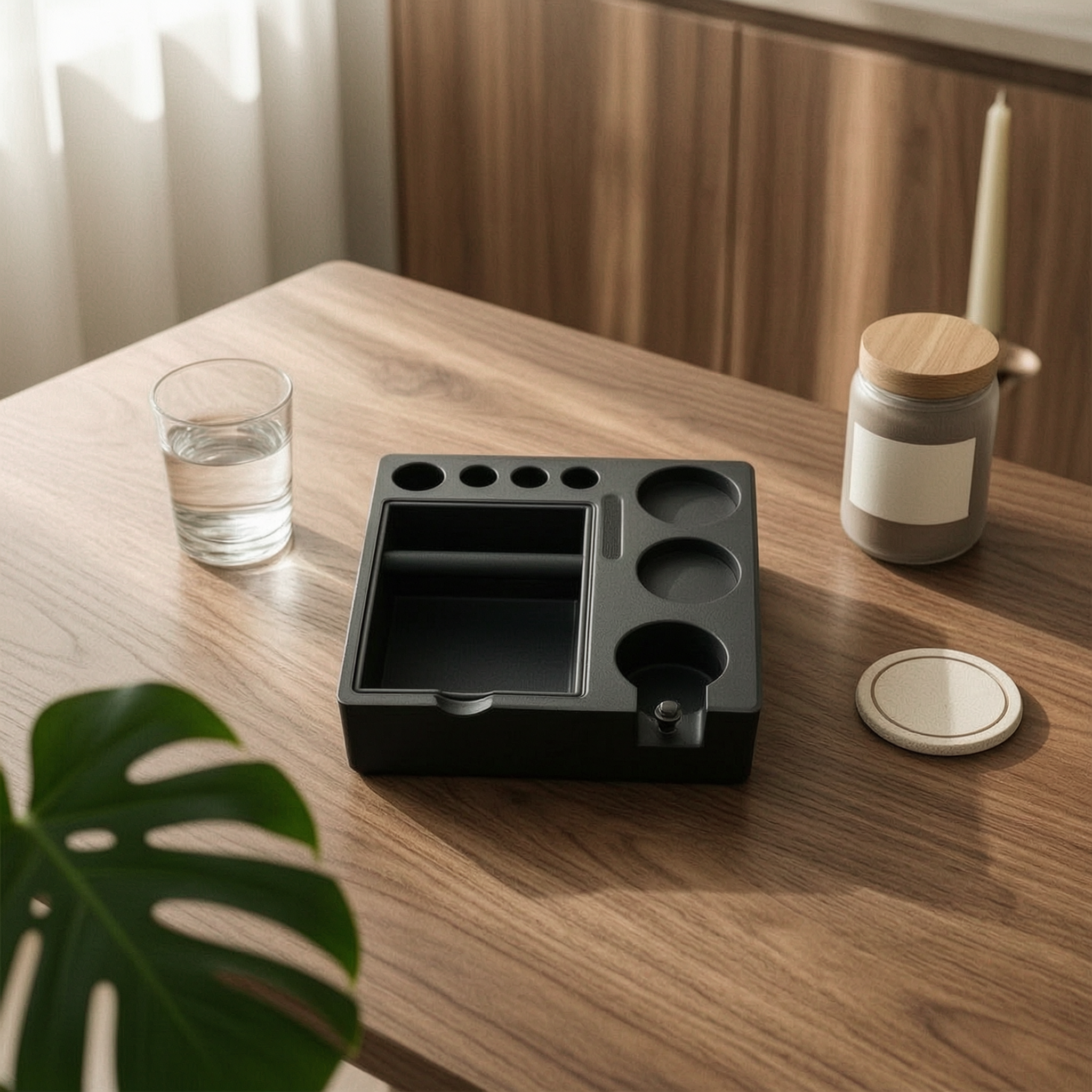 Coffee Knock Box - Tamping Station with Knock Box Detachable