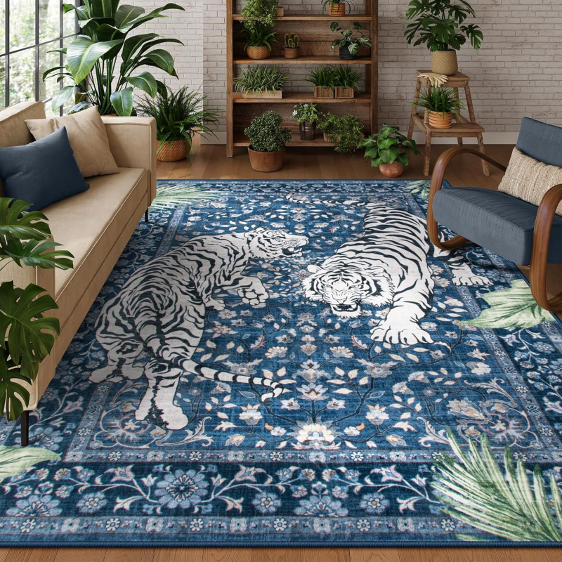 VIKAMA Boho Tiger Pattern Area - Coffee Equipment At Home reseña y precio