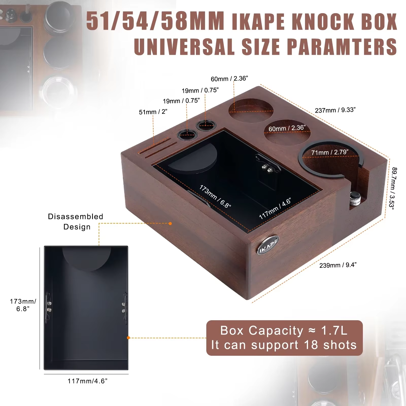 IKAPE V2 Coffee Knock Box, Int - Coffee Knock Box reseña y precio