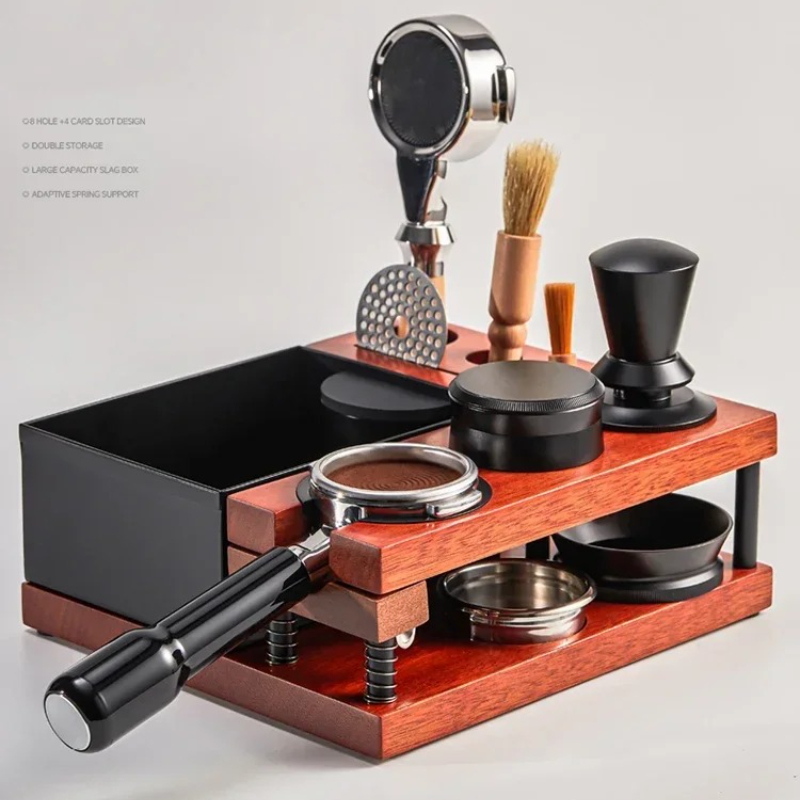 Spring Coffee Tamper Holder wi - Coffee Knock Box reseña y precio