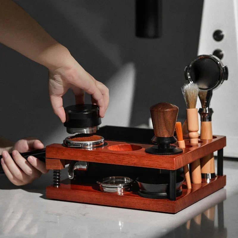 Spring Coffee Tamper Holder wi - Coffee Knock Box reseña y precio