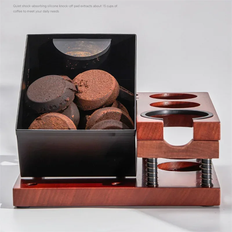 Spring Coffee Tamper Holder wi - Coffee Knock Box reseña y precio