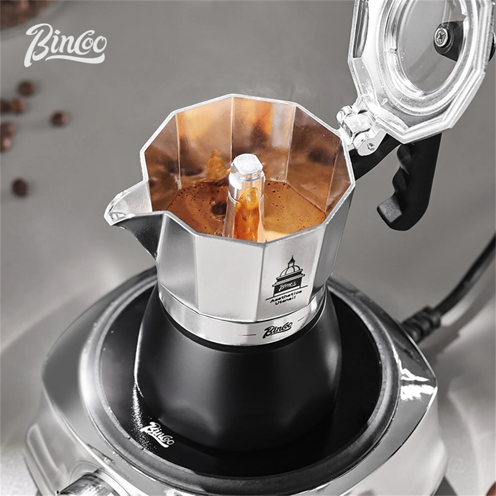 BINCOO Double Valve Moka Pot，E - Coffee Equipment At Home reseña y precio