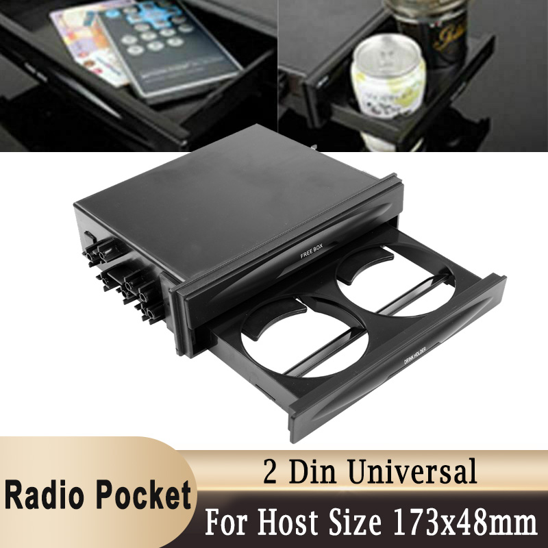 Universal 2 Din Car Radio Pock - Coffee Equipment Holder reseña y precio