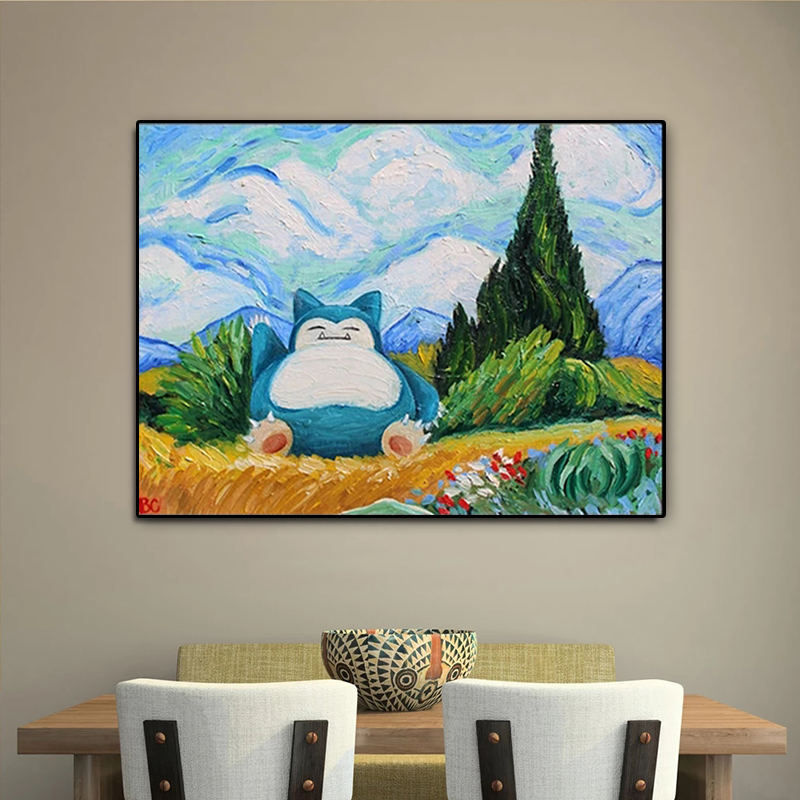 Pokemon Snorlax Van Gogh Print - Coffee X reseña y precio