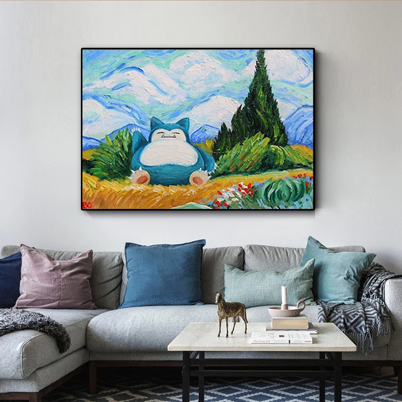 Pokemon Snorlax Van Gogh Print - Coffee X reseña y precio