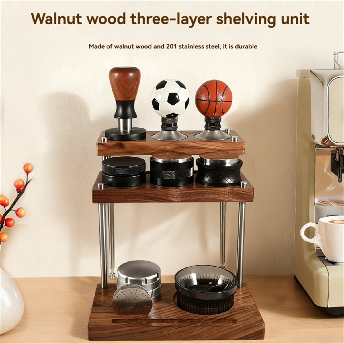 A38F Wooden Espresso Tamper Ho - Coffee Equipment Holder reseña y precio
