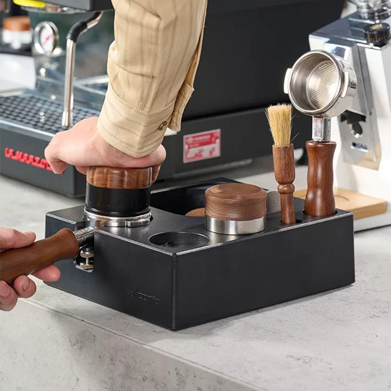 Coffee Tamper Station Mat Stan - Coffee Knock Box reseña y precio