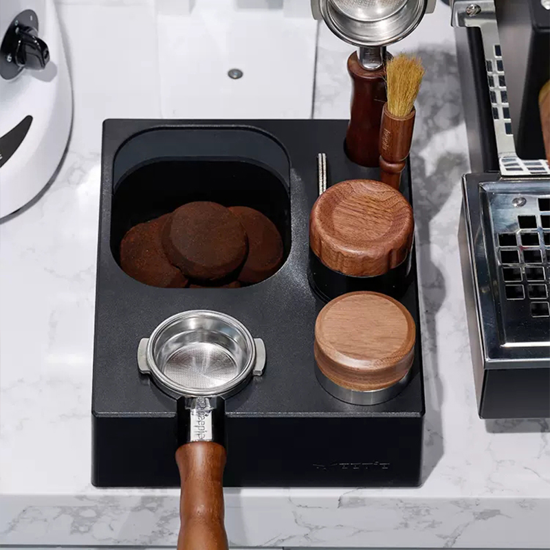 Coffee Tamper Station Mat Stan - Coffee Knock Box reseña y precio