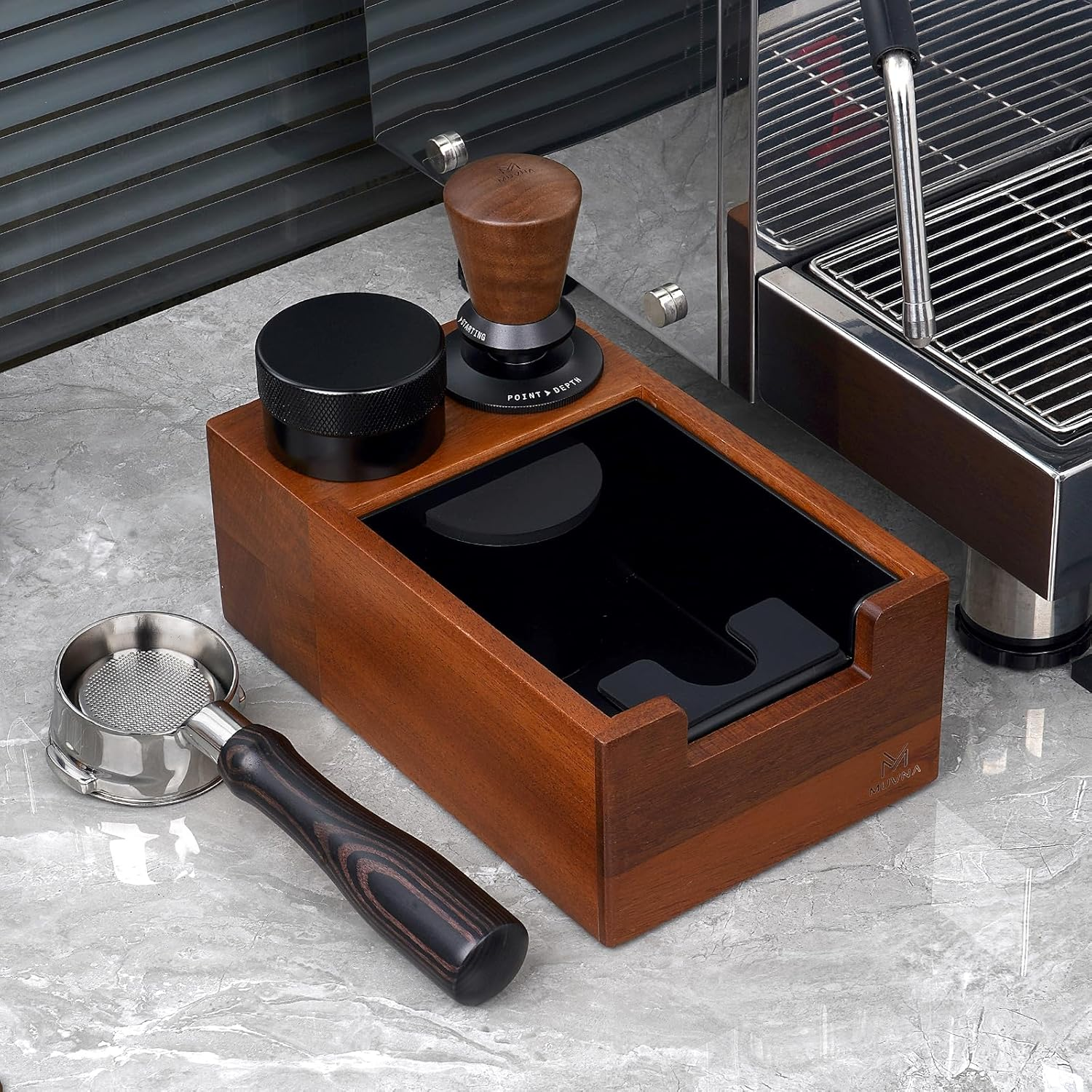 MUVNA Espresso Knock Box, Coff - Coffee Knock Box reseña y precio